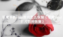 苹果手机icloud照片怎么恢复（苹果icloud照片如何恢复）